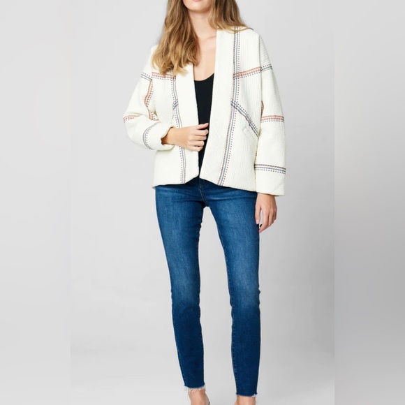 NWT BLANK NYC Women’s Pure Bliss Embroidered Open Front Jacket Size XS - Picture 1 of 10